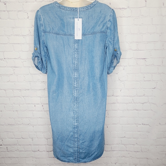 NWT | Southern Tide Denim Short-Sleeve Nora Dress - Picture 2 of 9